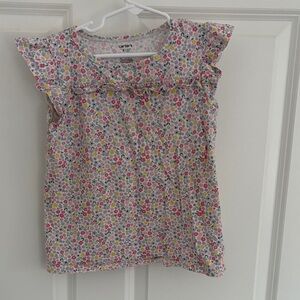 Carter's Kids Floral Top - Pink and Yellow